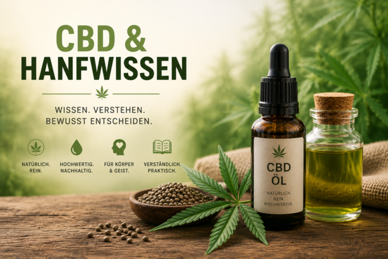 Hanfpflanzen im Sonnenlicht als Symbol für CBD, natürliche Entspannung und modernes Wohlbefinden.